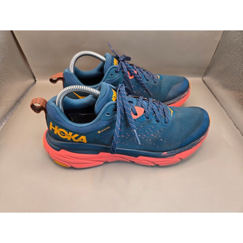 Hoka One One Challenger ATR 6 GTX Trail Shoes Women's 8.5B Blue Running Sneakers